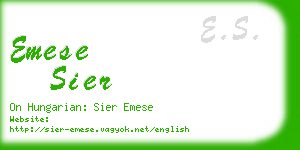 emese sier business card